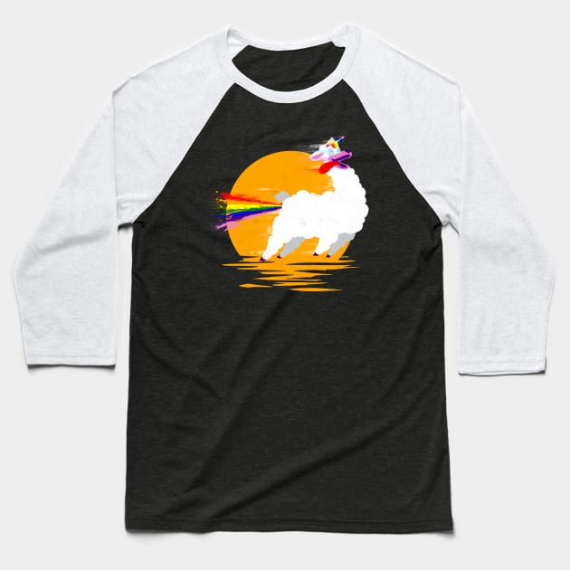 Llamacorn Baseball T-Shirt by Studio Mootant